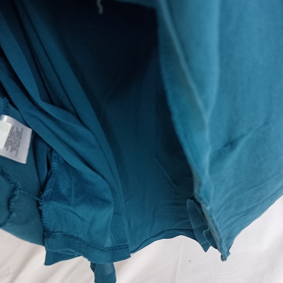 BANANA REPUBLIC Green Turquoise Flutter Sleeve Dress Tie Front SzM(#1,513) - Picture 6 of 8